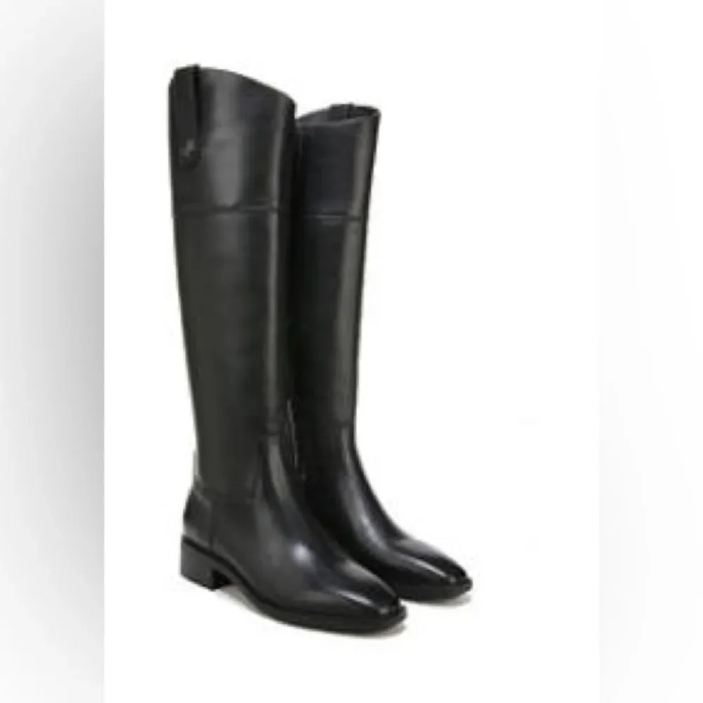 Sam Edelman Drina Leather Riding Knee-High Boots, Black, New, Size 11M